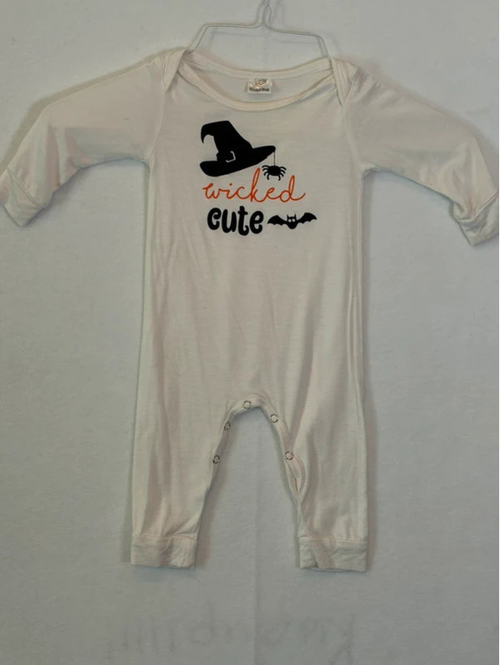 Rocket Bug Baby Halloween Wicked Cute Romper- Bamboo-Like Feel 12M Witch Bat